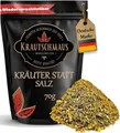 Produktbild: 70g Kräuter Statt Salz Gewürzmischung von Krautschmaus, zum Würzen, Kochen, Schmoren, schonend getrocknet, ohne Zusatzstoffe