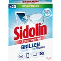 Produktbild: Sidolin Brillenputztücher Brillentücher streifenfrei, feucht, 13 x 15 cm, aus Zellstoff, 20 Stück