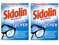 Produktbild: Sidolin Brillenputztücher, 2er Pack (2 x 20 Stück) feuchte Reinigungstücher für Brillen, Displays, Bildschirme
