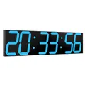 Produktbild: CHKOSDA Digitale Wanduhr, übergroße LED-Digitaluhr mit Auto-Dimmer, riesiger Countdown-Timer mit Fernbedienung, 27in breites LED-Display, 6 Ziffern, Wandhalterung, Datum und Temperatur (Eisblau)