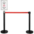 Produktbild: Stagecaptain PLS-200B Absperrständer Personenleitsystem schwarz Paar Set mit Schilderaufsatz