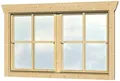 Produktbild: Skanholz Fenster 2-flügelig, für 28 mm Gartenhäuser, 2x57,5x70,5 cm
