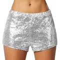 Produktbild: dressforfun Hotpants Pailletten-Shorts silberfarben L