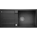 Produktbild: Metra xl 6 - Silgranitspüle, 100x50 cm, mit Ablaufsystembedienung, Schwarz 525931 - Blanco