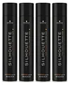 Produktbild: 4er Super Hold Hairspray Haarspray Black Silhouette Styling Schwarzkopf 500 ml