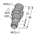 Produktbild: Turck Induktiver Sensor bündig PNP, Schließer BI8-M18K-AP6X-H1141