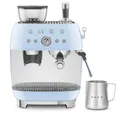Produktbild: SMEG Espressomaschine Siebträger Kaffeemaschine Pastellblau EGF03PBEU