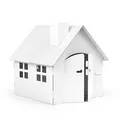 Produktbild: FOLDZILLA Spielhaus XXL 1,2 x 1,15 x 1,13 m aus Pappe Pappspielhaus Karton Haus - Spielhaus weiß