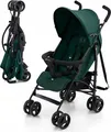 Produktbild: Kinderkraft TIK - Spazierbuggy Regenschirm - ultraleicht (6,5 kg) - zusammenklappbar - Liegeposition - nicht durchstoßbare Reifen - Grün