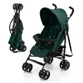 Produktbild: Kinderkraft TIK Kinderwagen, Liegebuggy, Sportwagen, Leicht - 6,5kg, Drehbare Vorderräder, Verstellbarer Griff, Stufenlose Einstellung der Rückenlehne, Schnelles Zusammenklappen, bis zu 17kg, Grün
