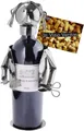 Produktbild: BRUBAKER Weinflaschenhalter Frisör Haarstylist, (inklusive Grußkarte), Metall Skulptur, Wein Geschenk, Flaschenhalter