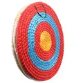 Produktbild: AUVIM Zielscheibe Bogenschießen Handgefertigtes Strohbogenziel für Recurvebogen Compoundbogen oder Langbogen 20Zoll Traditionelles Bogenpfeilziel für Kinder Jugend Erwachsene (Red 3 Layers)