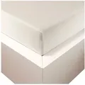 Produktbild: Traumschloss Spannbettlaken Premium Plus, Jersey, Gummizug: rundum, (1 Stück), 260g/m2, 47,5% Mako Baumwolle, 47,5% Lyocell, 5% Elasthan weiß 180-200 cm x 200-220 cm