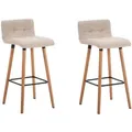 Produktbild: CLP Barhocker, Creme, Textil, 42x94x49 cm, Esszimmer, Barmöbel, Barhocker