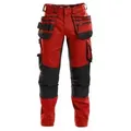 Produktbild: DASSY FLUX Multit.-Bundhose Stretch & Kniepolstert 200975 6674 ROT/SCHW Gr. 48-
