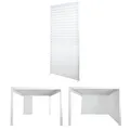 Produktbild: Aluminium Lamellenwand für Pergola HWC-N94 3x3m, Lamellenpaneel Modul Seitenwand Sichtschutz, 213x94cm - weiß