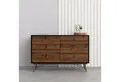 Produktbild: andas Kommode Ry Aufbewahrung, Schubladenschrank, Stauraum, Sideboard mit 6 Schubladen, Breite 150 cm, Höhe 95 cm, Massivholzbeine