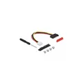Produktbild: DeLOCK M.2 Key M zu PCIe x4 NVMe Adapter gewinkelt mit 20 cm Kabel, M.2, PCIe, Schwarz, 0,2 m, China, SATA