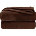 Produktbild: heimtexland ® Kuscheldecke SUPER SOFT Wohndecke Uni Flanell Decke XXL Pärchen Sofadecke Typ380 Braun 240 x 220 cm - Braun
