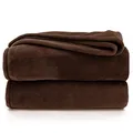 Produktbild: heimtexland Kuscheldecke flauschig Flanell Wohndecke warm Oekotex Tagesdecke Überwurf Sofadecke fusselfrei Fleecedecke Super Soft XXL Decke 220x240 cm Typ380 Schoko braun