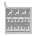 Produktbild: Clayre&Eef Topflappen Weihnachtsmotiv grau/Weiß Kochen Backen 20x20cm  Nordic