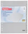 Produktbild: Ordner Register A-Z / Überbreit / 20tlg. / DIN A4 / aus PP 120µ / Farbe: grau