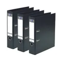 Produktbild: Oxford Aktenordner, A4, XL, 80 mm, 2 Ringe, Kapazität 750 Blatt, Polypropylen, Schwarz, 3 Stück, 400151710