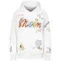 Produktbild: Eight2Nine Kapuzenpullover Damen Hoodie Kapuzenpullover allover Küstenprint Sweater, Kapuzensweatshirt mit seitl. Eingrifftaschen weiß S