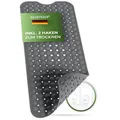Produktbild: SilverRack Badewannenmatte 100x40 cm (Anthrazit) - Antirutschmatte Badewanne BPA frei für Kinder und Babys - Duschmatte schimmelresistent & maschinenwaschbar - Badematte rutschfest