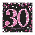 Produktbild: Pink Sparkling Celebration 60th Luncheon Napkins 33cm /16