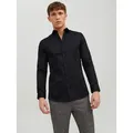 Produktbild: Jack & Jones Businesshemd JJPRPARMA in Skinny Fit, Stretchanteil und verstellbaren Manschetten sehr schmal, Web, Baumwollmischung schwarz S