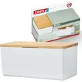 Produktbild: Baboo Badorganizer M Mit Bambus-deckel, Matt-weiß - Bad-aufbewahrungsbox Zur Wandmontage Ohne Bohren, Inkl. ® Powerstrips Waterproof Strips Xl - 242 Mm X 110 Mm X 102 Mm - Tesa