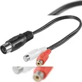 Produktbild: Goobay 50002 Audio Kabeladapter, DIN-Stecker zu stereo Cinch-Buchse, 0.2 m - DIN-Stecker 180° (5-Pin) > 2x Cinch-Buchse (Audio links/rechts)