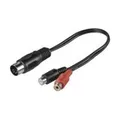 Produktbild: Wentronic AVK 102-020 0.2m - 5-pin DIN - 2 x RCA - Männlich/weiblich - Schwarz (50002)