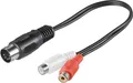 Produktbild: Goobay Audio-Kabeladapter, DIN-Stecker zu Stereo-Cinch-Buchse - DIN-Stecker 180°