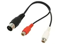 Produktbild: 50002 Kabel DIN 5pin Stecker,RCA-Buchse x2 0,2m GOOBAY