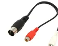 Produktbild: Cable; DIN 5pin plug,RCA socket x2; 0.2m - GOOBAY-50002 | Fast EU Shipping