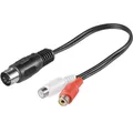 Produktbild: Audio Kabeladapter DIN  Cinch Kabel DIN Stecker 180° auf 2x Cinch Buchse