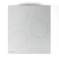 Produktbild: Klarstein Delicatessa Induktionskochfeld - 3-Zonen Einbau-Induktionskochplatte, 6600W mit Boostern, Slider Touch Control, Timer & Kindersicherung, Weiß, Kompaktes 45cm Design