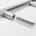 Produktbild: woplus Möbelgriffe Schrank Schublade Türgriff Stangengriff Bohrlochabstand Inkl. Schrauben GriffeT Stangen Ø: 12 mm Bohrlochabstand: 225 mm Edelstahl (1 Stück)