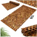 Produktbild: Casaria Badematte Mosaik, Höhe 3 mm, Robustes Akazienholz, Akazienholz, Gitter, Badvorleger Holz 80x50 cm FSC-zertifiziertes Akazienholz Gummistopper braun Gitter | 3 mm