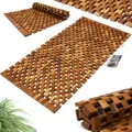 Produktbild: DeubaXXL DE Badvorleger Holz 80x50cm FSC®-zertifiziertes Akazienholz Gummistopper 190224
