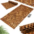 Produktbild: CASARIA® Badematte Holz FSC®-zertifiziertes Akazienholz rutschfest Badvorleger Duschmatte Holzduschmatte Badezimmerteppich Dusch Vorleger Teppich... - Braun