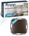 Produktbild: Kopp PARIS Universalschalter in Palisander-Braun - Lichtschalter-Unterputz mit 10AX Schaltvermögen - Hochwertiger IP20 Schalter mit Steckklemmen - Stilvoller Wechselschalter-Unterputz 250V~