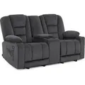 Produktbild: M Mcombo Elektrisch 2 Sitzer Sofa mit Schlaffunktion, 2er Relaxsofa mit Taste 150° Verstellbar, Kinosessel mit Liegefunktion, Konsole & usb &