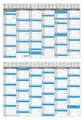 Produktbild: 1 Stück - Tafelkalender DIN A4 2027 blau, 300g BD Papier gut beschreibbar