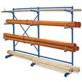 Produktbild: BRB Kragarmregal komplett, HxBxT 1950x2090x450 mm, 3 Ständer und 9 Arme (blau)