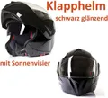 Produktbild: CMX Klapphelm Integralhelm Spacer schwarz glänzend 