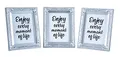 Produktbild: levandeo 3er Set Fotorahmen 13x18 Silber Fotoaufsteller Barock Shabby Chic Antik Einzelrahmen Portraitrahmen
