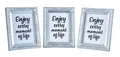 Produktbild: Levandeo® Bilderrahmen, 3er Set Fotorahmen 13x18 Silber Fotoaufsteller Barock Shabby Antik
